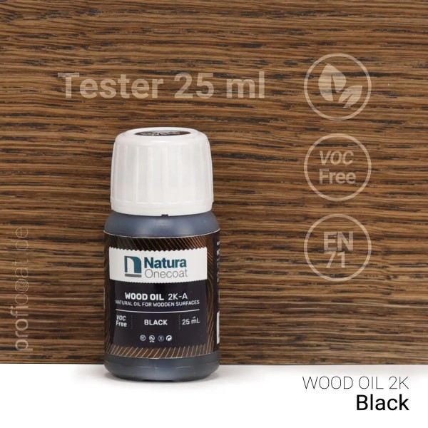 Probe Wood Oil Farbton BLACK 25ml von Natura Onecoat