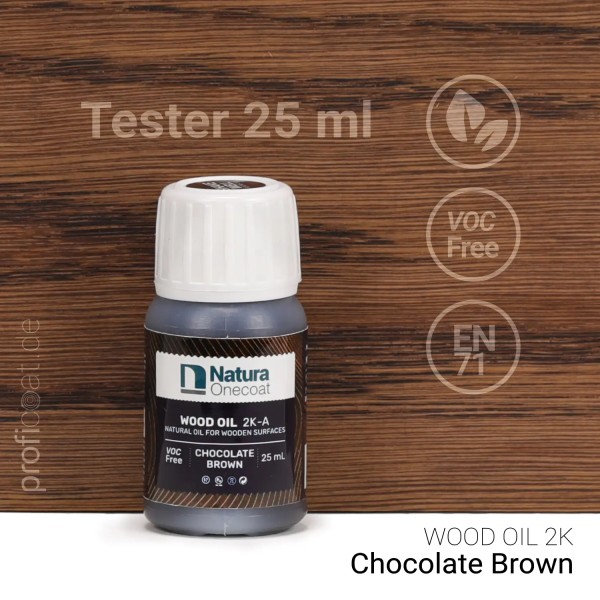 Probe Wood Oil Farbton CHOCOLATE BROWN 25ml von Natura Onecoat