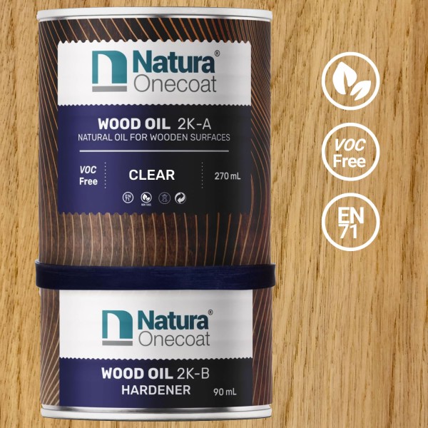 Natura Onecoat 2K Wood Oil im Farbton CLEAR (transparent farblos)